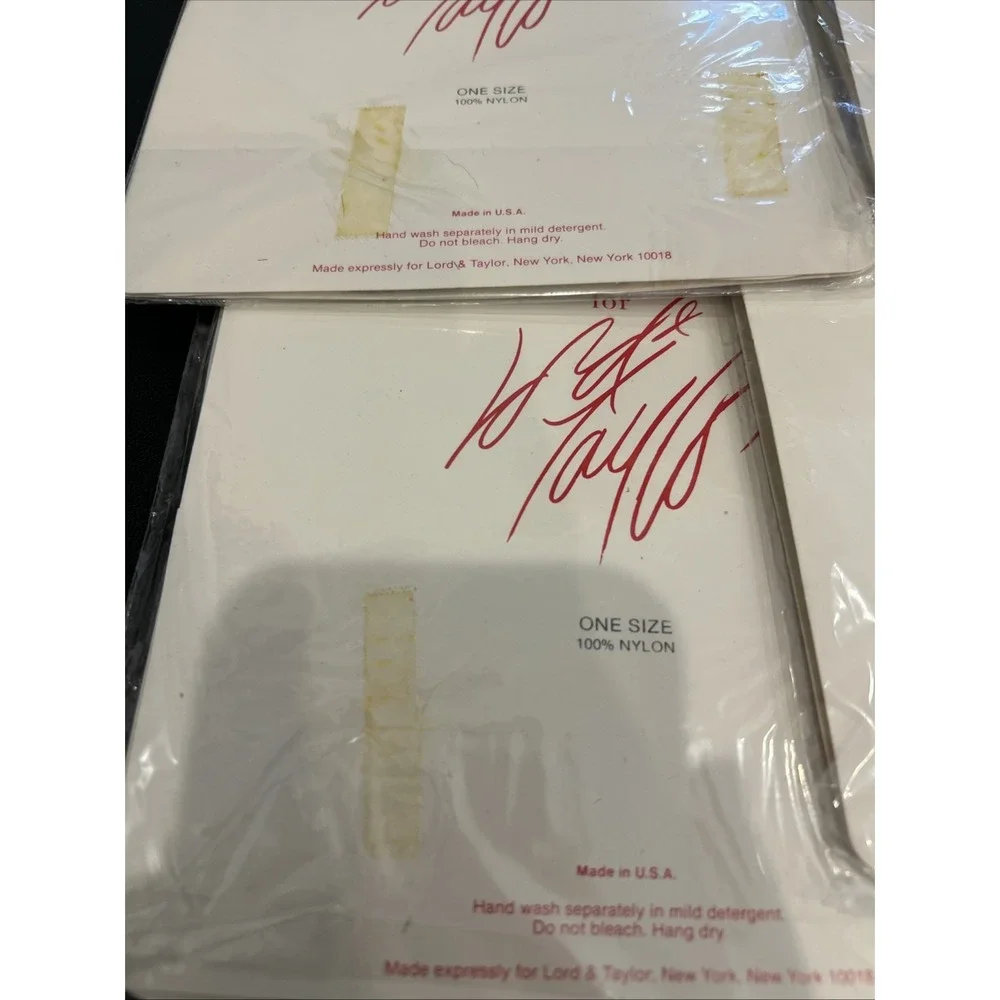 Lot of 4 Lotay Lord & Taylor Sheer Pantyhose One Size 3 Pale Nude 1 Seashell